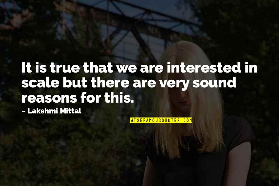 Evolutionary Perspective Quotes By Lakshmi Mittal: It is true that we are interested in