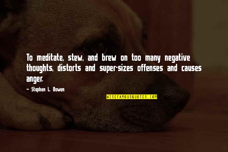 Evolutionism Vs Creationism Quotes By Stephen L. Bowen: To meditate, stew, and brew on too many
