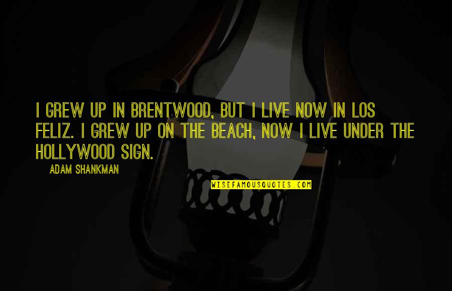 Evoluzione Kit Quotes By Adam Shankman: I grew up in Brentwood, but I live