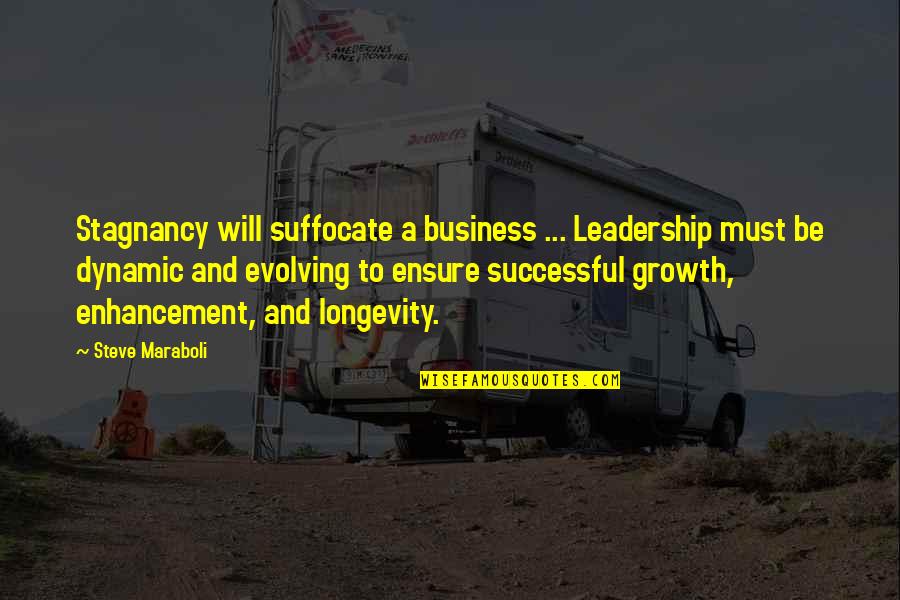 Evolving Business Quotes By Steve Maraboli: Stagnancy will suffocate a business ... Leadership must