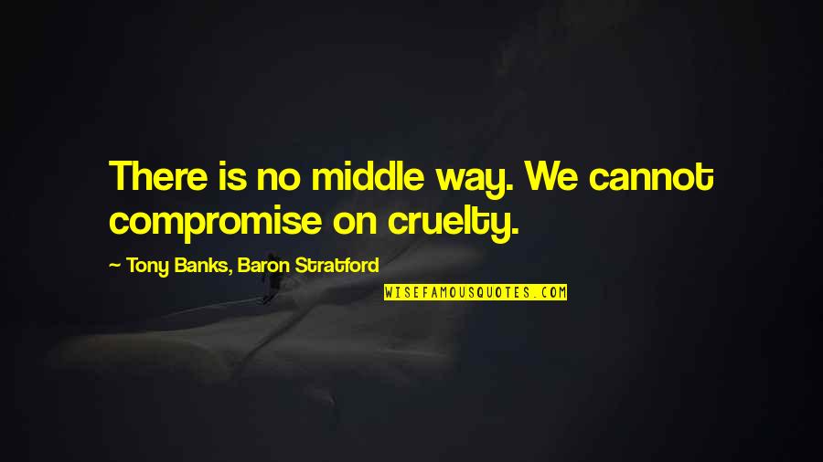Evolving Love Quotes By Tony Banks, Baron Stratford: There is no middle way. We cannot compromise Evolving Love Quotes By Tony Banks, Baron Stratford: There is no middle way. We cannot compromise
