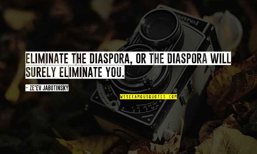 Ev'rywhere Quotes By Ze'ev Jabotinsky: Eliminate the Diaspora, or the Diaspora will surely