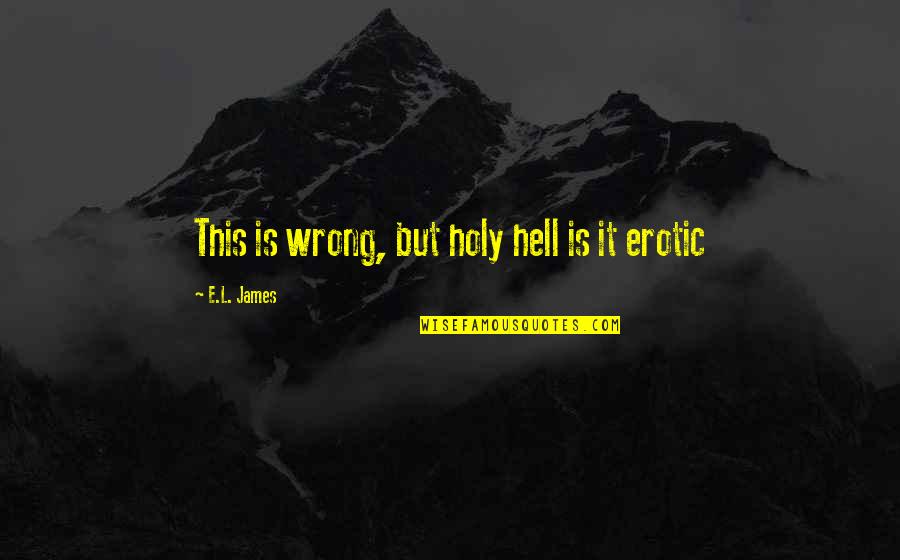 Ewiges Leben Quotes By E.L. James: This is wrong, but holy hell is it