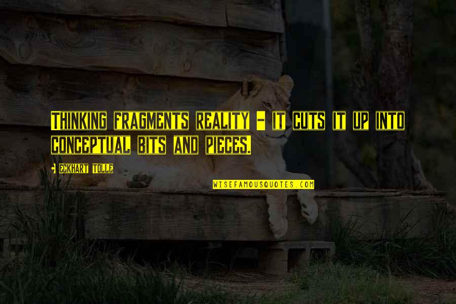 Ewins Pte Quotes By Eckhart Tolle: Thinking fragments reality - it cuts it up