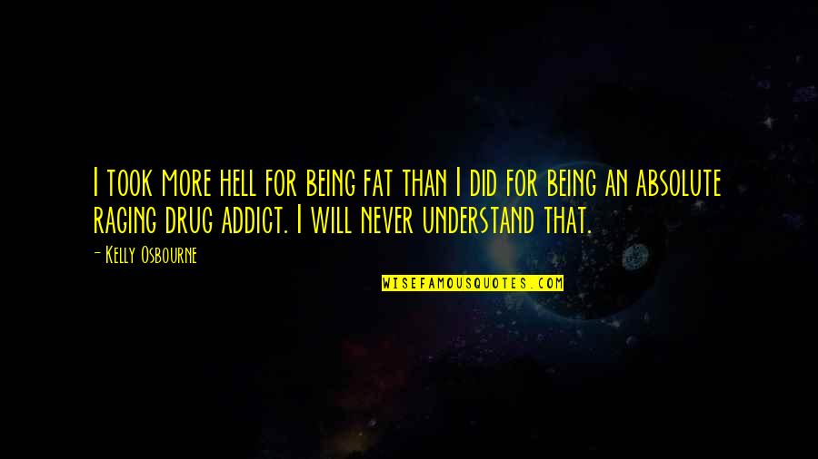 Ex Drug Addict Quotes By Kelly Osbourne: I took more hell for being fat than Ex Drug Addict Quotes By Kelly Osbourne: I took more hell for being fat than