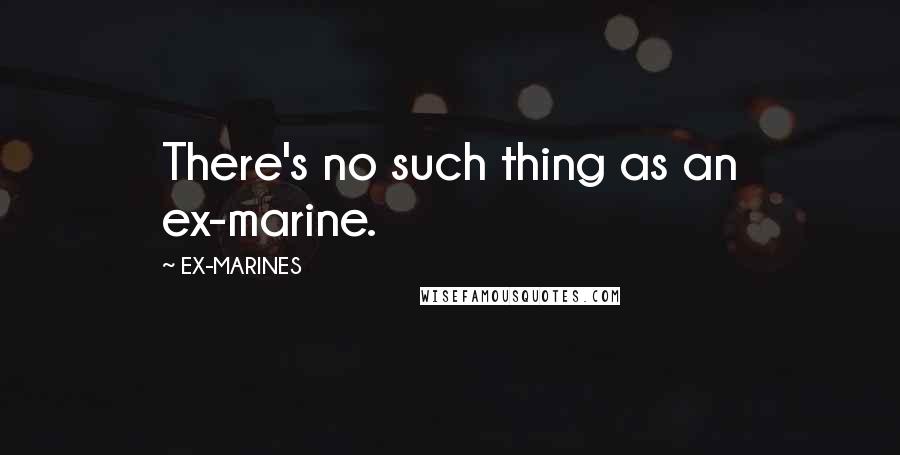 EX-MARINES quotes: There's no such thing as an ex-marine.