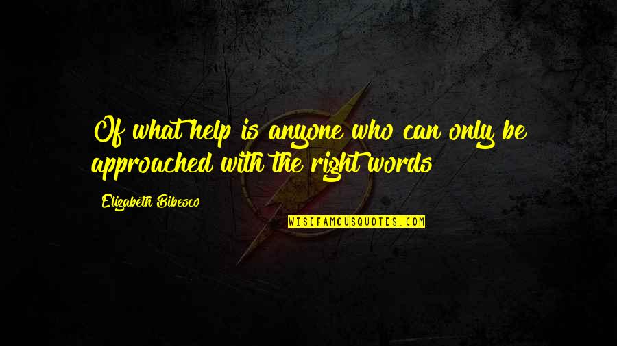 Exagerent Quotes By Elizabeth Bibesco: Of what help is anyone who can only Exagerent Quotes By Elizabeth Bibesco: Of what help is anyone who can only
