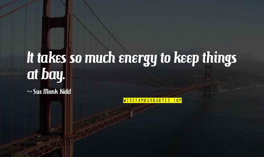 Exam Fever Funny Quotes By Sue Monk Kidd: It takes so much energy to keep things