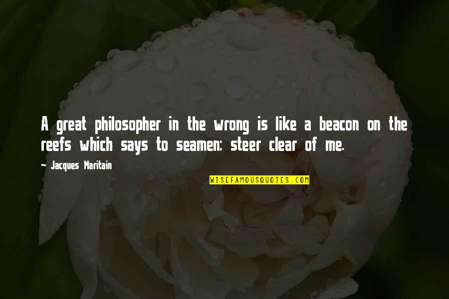 Examenes Psicometricos Quotes By Jacques Maritain: A great philosopher in the wrong is like Examenes Psicometricos Quotes By Jacques Maritain: A great philosopher in the wrong is like
