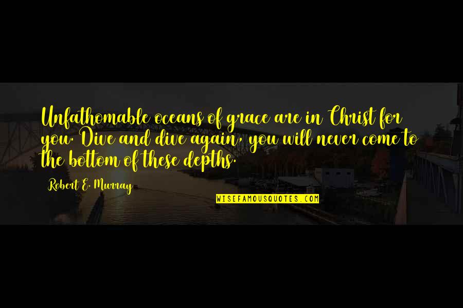 Exams Finished Quotes By Robert E. Murray: Unfathomable oceans of grace are in Christ for