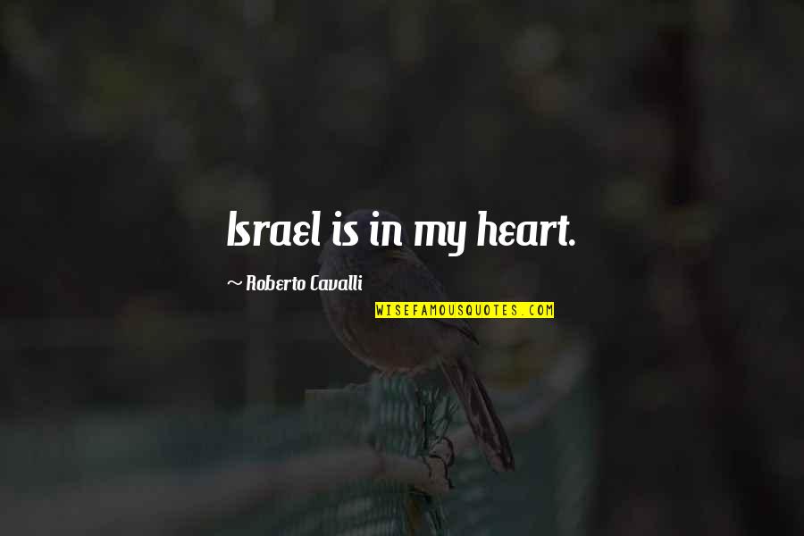Excedente Definicion Quotes By Roberto Cavalli: Israel is in my heart.