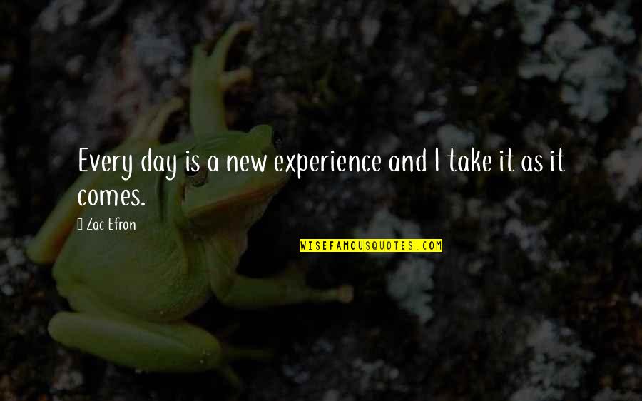 Excel Mac Csv Quotes By Zac Efron: Every day is a new experience and I