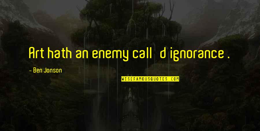 Excel Macro Formula Quotes By Ben Jonson: Art hath an enemy call'd ignorance .