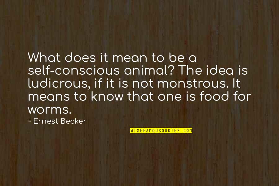 Excerpta Quotes By Ernest Becker: What does it mean to be a self-conscious