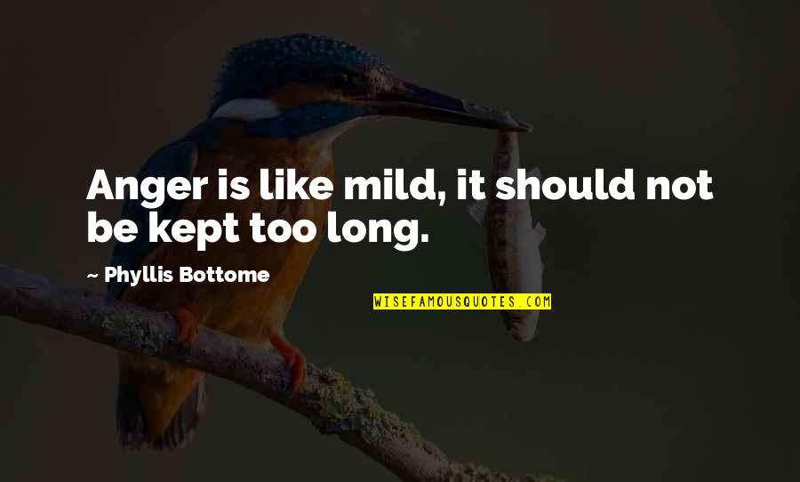 Excitedly Quotes By Phyllis Bottome: Anger is like mild, it should not be