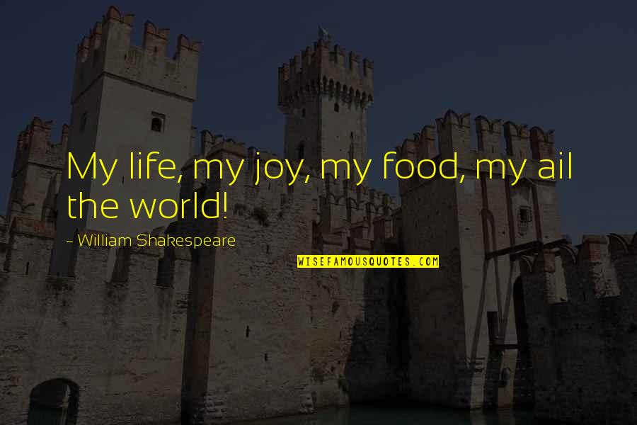 Excitement For Life Quotes By William Shakespeare: My life, my joy, my food, my ail