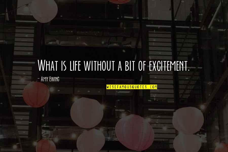 Excitement In Life Quotes By Amy Ewing: What is life without a bit of excitement.