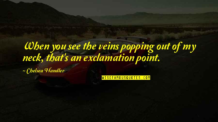 Exclamation Points And Quotes By Chelsea Handler: When you see the veins popping out of