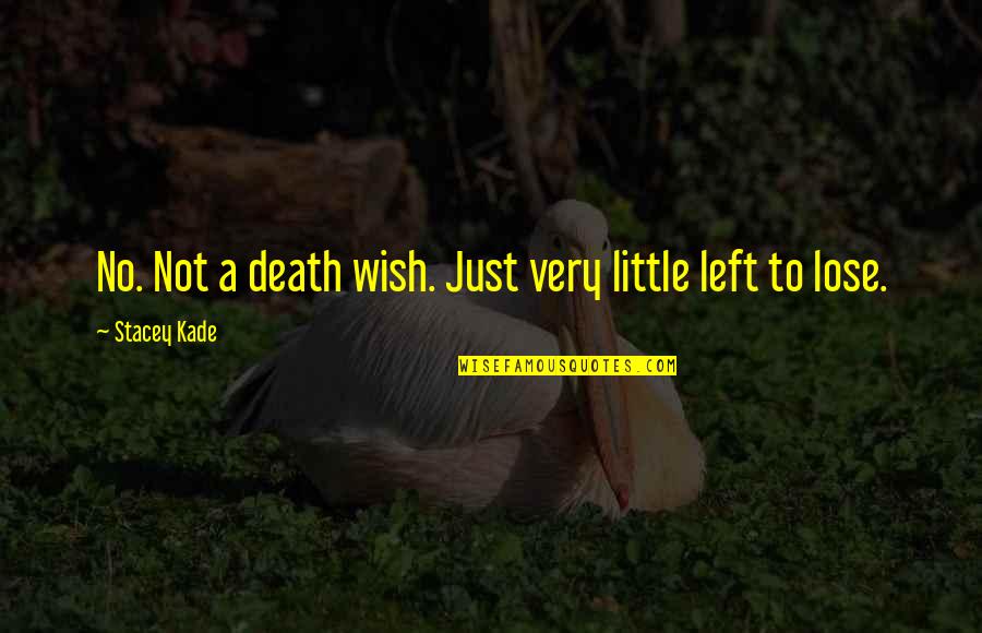 Excruciate Pain Quotes By Stacey Kade: No. Not a death wish. Just very little Excruciate Pain Quotes By Stacey Kade: No. Not a death wish. Just very little