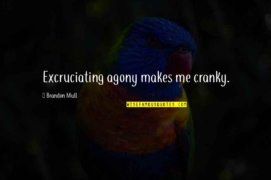 Excruciating Pain Quotes By Brandon Mull: Excruciating agony makes me cranky.