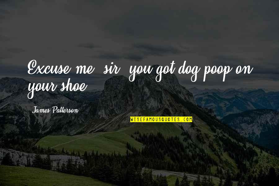 Excuse Quotes By James Patterson: Excuse me, sir, you got dog poop on
