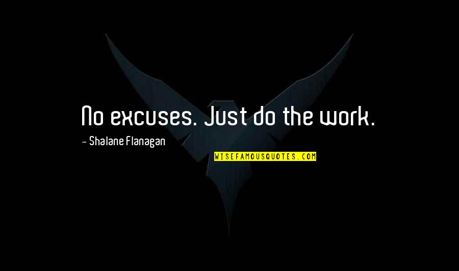 Excuses At Work Quotes By Shalane Flanagan: No excuses. Just do the work.