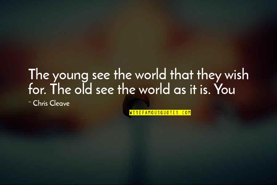 Execrate Synonym Quotes By Chris Cleave: The young see the world that they wish