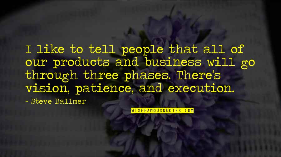 Execution In Business Quotes By Steve Ballmer: I like to tell people that all of