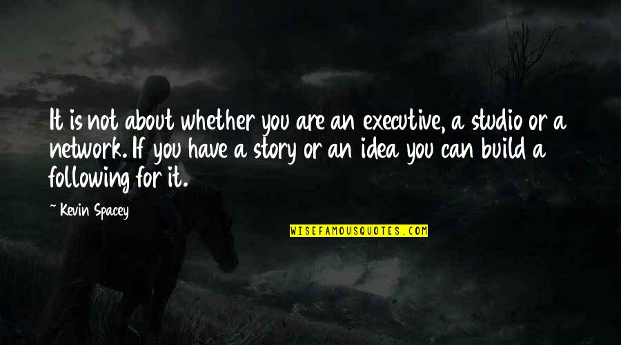 Executive Quotes By Kevin Spacey: It is not about whether you are an