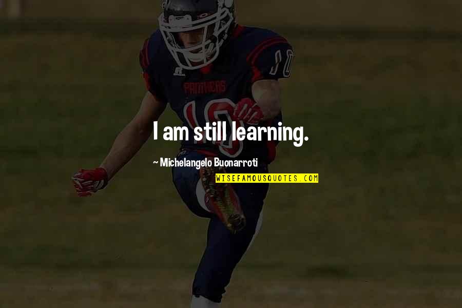 Exercise Or Sleep Quotes By Michelangelo Buonarroti: I am still learning.