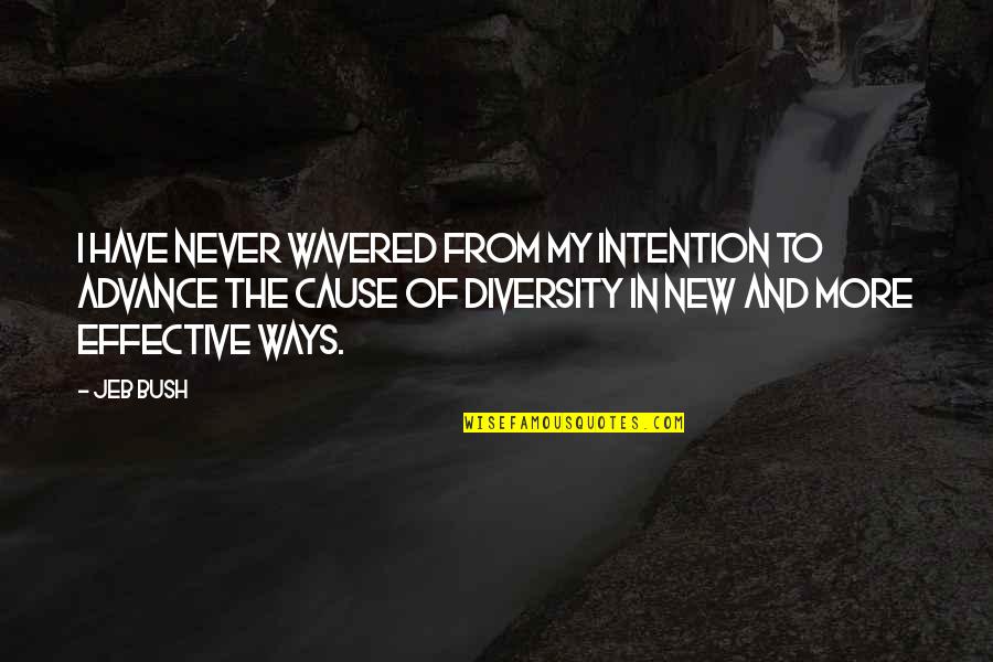 Exersice Quotes By Jeb Bush: I have never wavered from my intention to