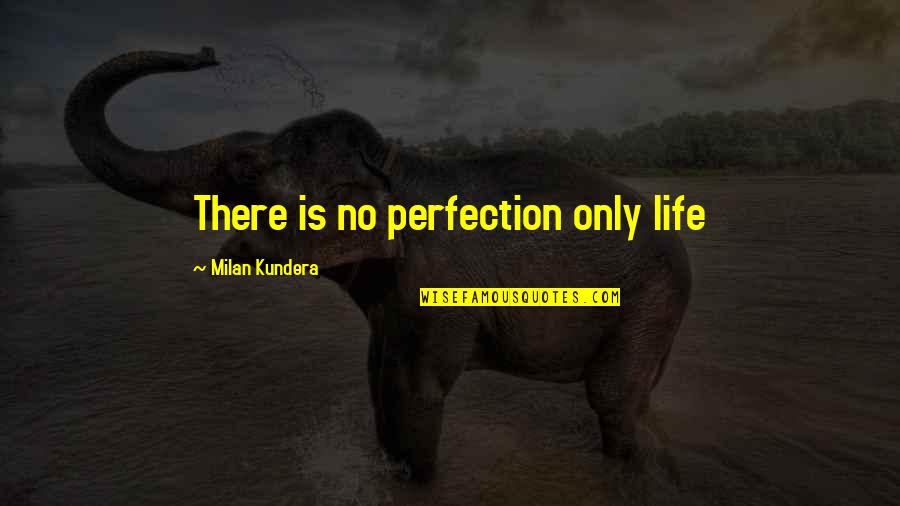 Exes Talking About You Quotes By Milan Kundera: There is no perfection only life Exes Talking About You Quotes By Milan Kundera: There is no perfection only life