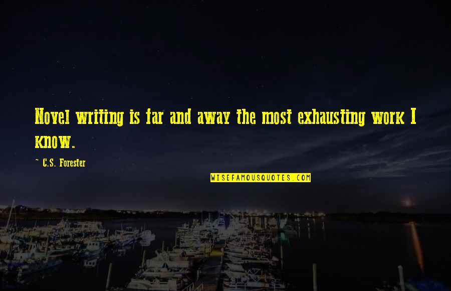 Exhausting Work Quotes By C.S. Forester: Novel writing is far and away the most