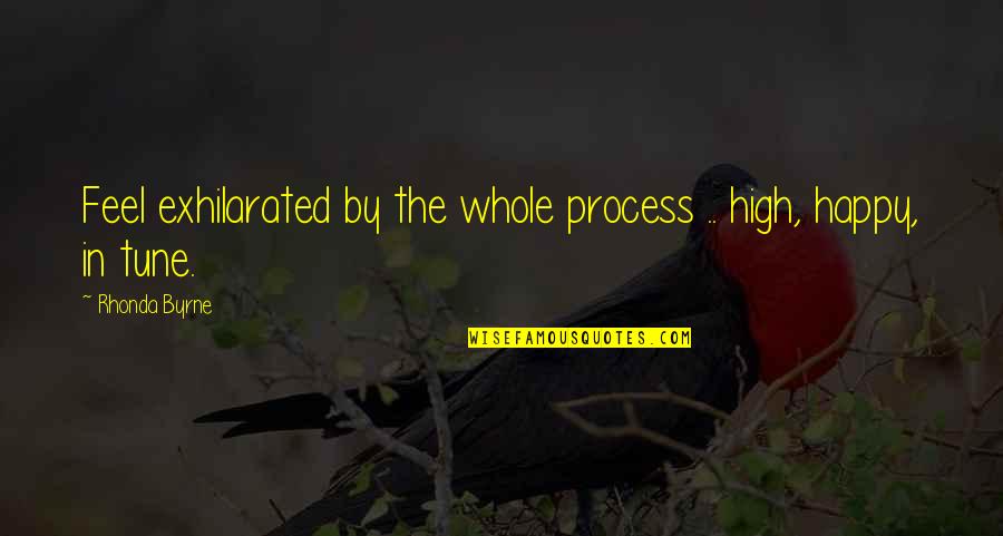 Exhilarated Quotes By Rhonda Byrne: Feel exhilarated by the whole process .. high,