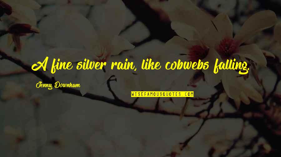 Exhorted Quotes By Jenny Downham: A fine silver rain, like cobwebs falling.