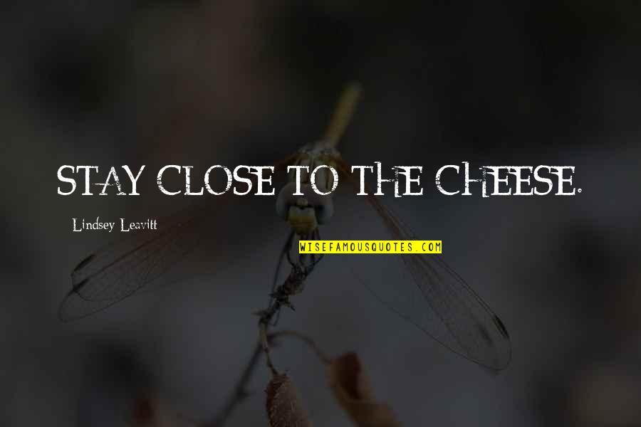 Exhorters Quotes By Lindsey Leavitt: STAY CLOSE TO THE CHEESE.