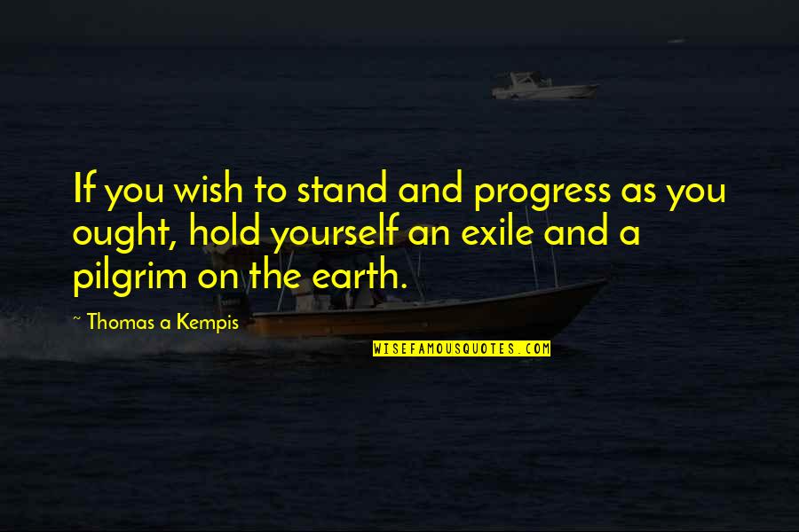 Exile's Quotes By Thomas A Kempis: If you wish to stand and progress as