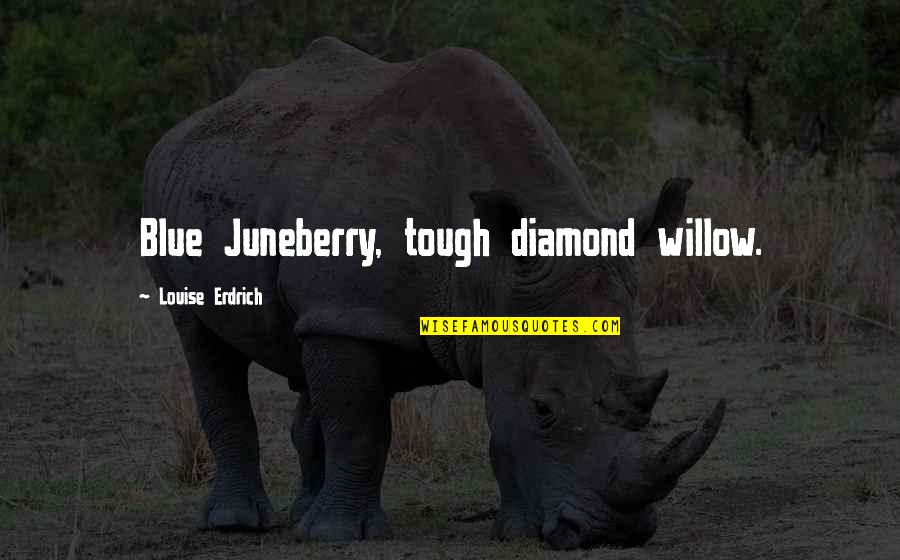Exinction Quotes By Louise Erdrich: Blue Juneberry, tough diamond willow. Exinction Quotes By Louise Erdrich: Blue Juneberry, tough diamond willow.