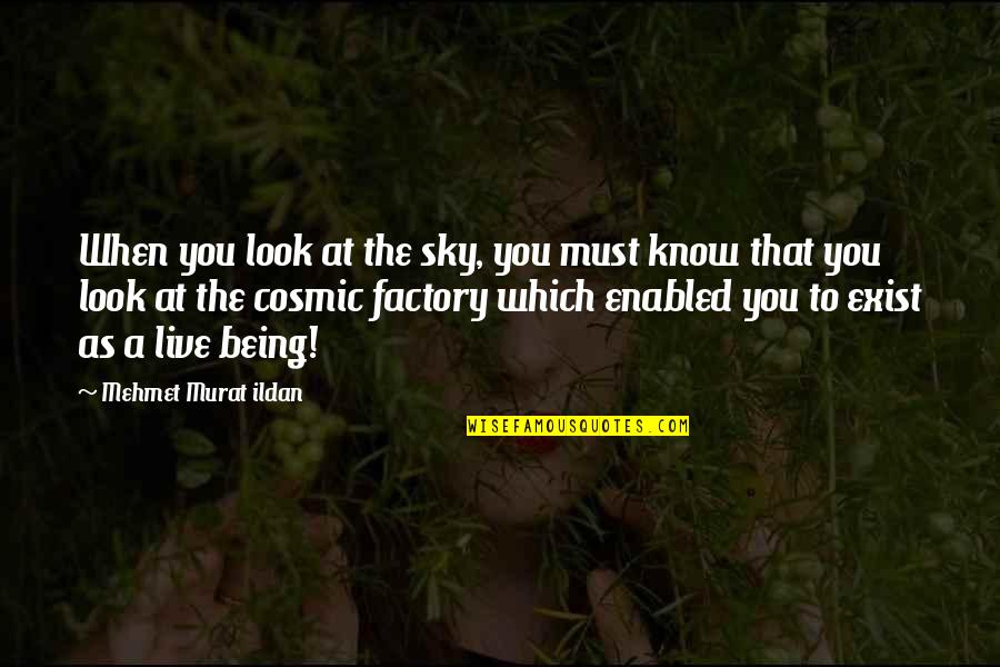Exist When Quotes By Mehmet Murat Ildan: When you look at the sky, you must
