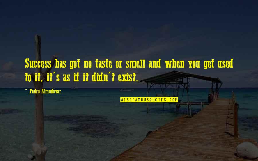 Exist When Quotes By Pedro Almodovar: Success has got no taste or smell and