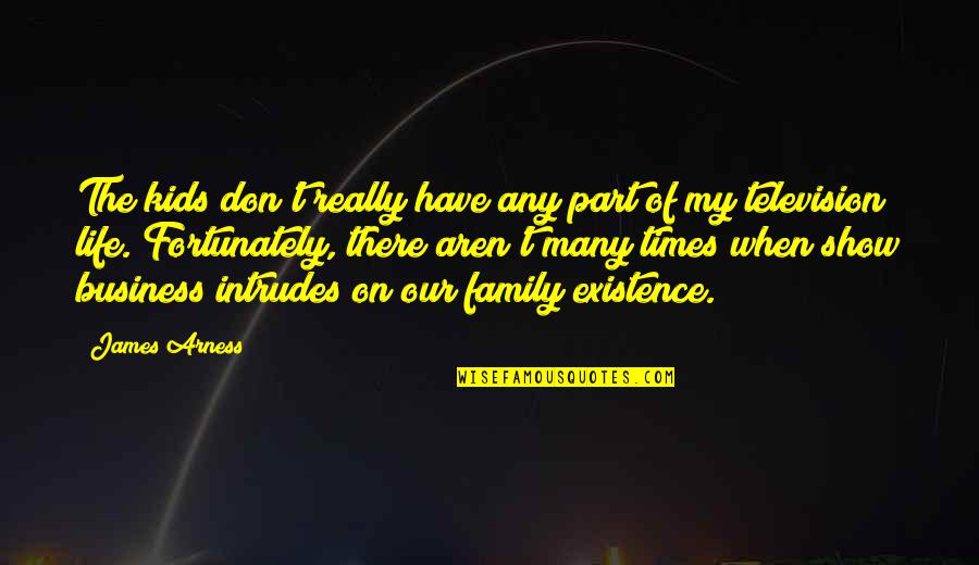 Existence Of Life Quotes By James Arness: The kids don't really have any part of