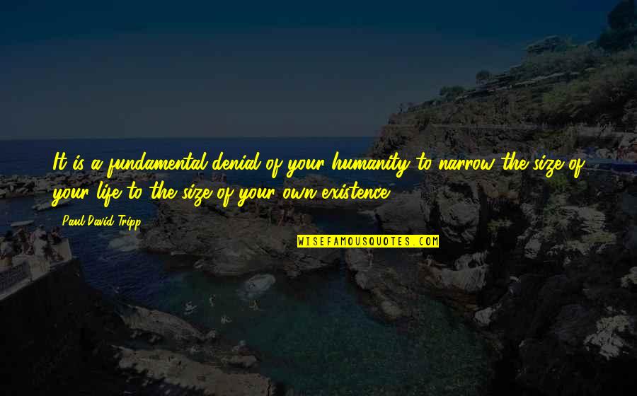 Existence Of Life Quotes By Paul David Tripp: It is a fundamental denial of your humanity Existence Of Life Quotes By Paul David Tripp: It is a fundamental denial of your humanity