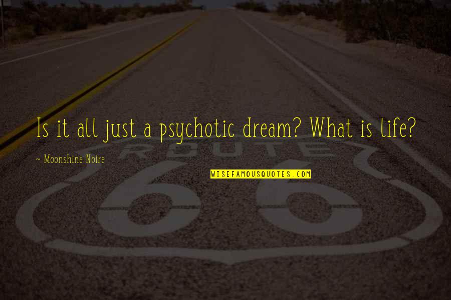 Existence Philosophy Quotes By Moonshine Noire: Is it all just a psychotic dream? What