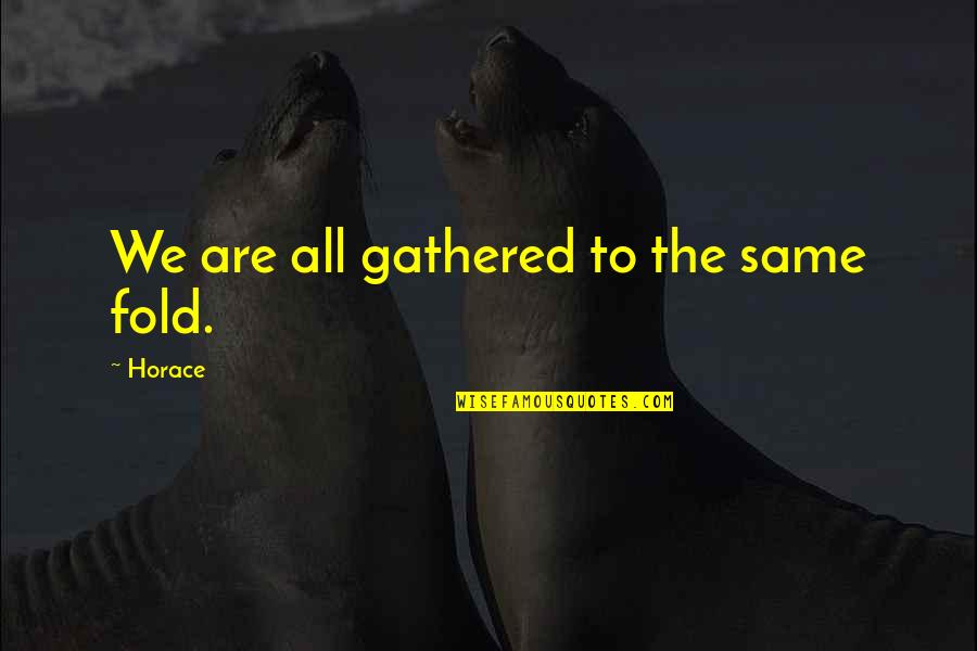 Exo Kris Quotes By Horace: We are all gathered to the same fold.