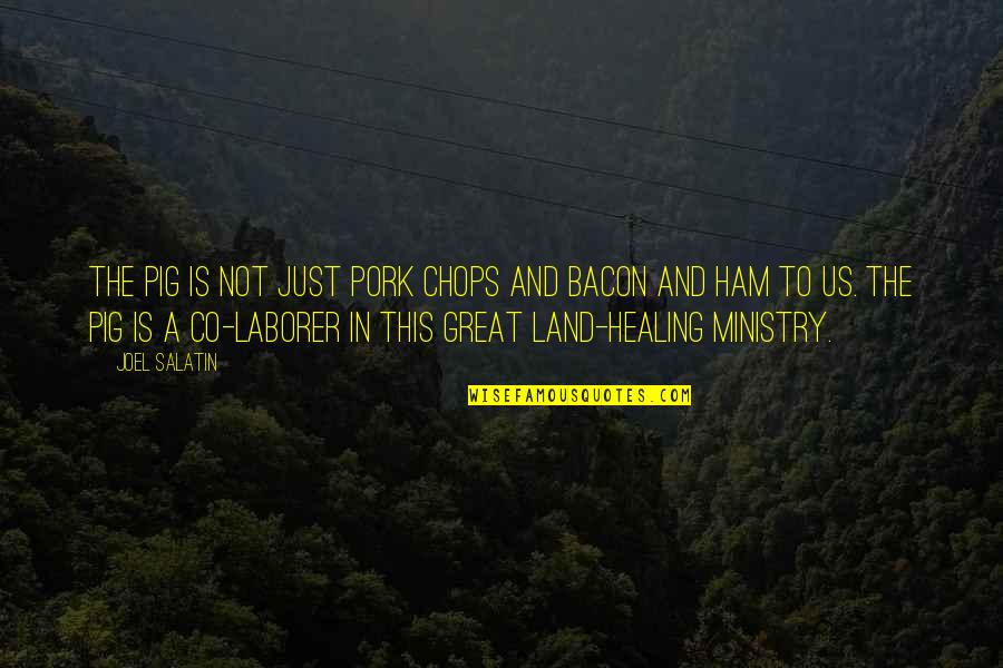 Exorcisms Quotes By Joel Salatin: The pig is not just pork chops and Exorcisms Quotes By Joel Salatin: The pig is not just pork chops and