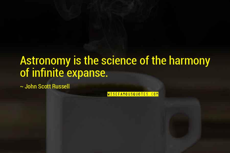 Expanse Quotes By John Scott Russell: Astronomy is the science of the harmony of