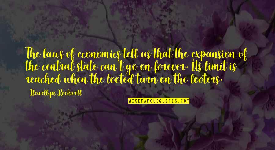 Expansion Quotes By Llewellyn Rockwell: The laws of economics tell us that the