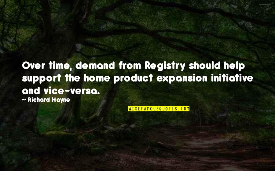 Expansion Quotes By Richard Hayne: Over time, demand from Registry should help support