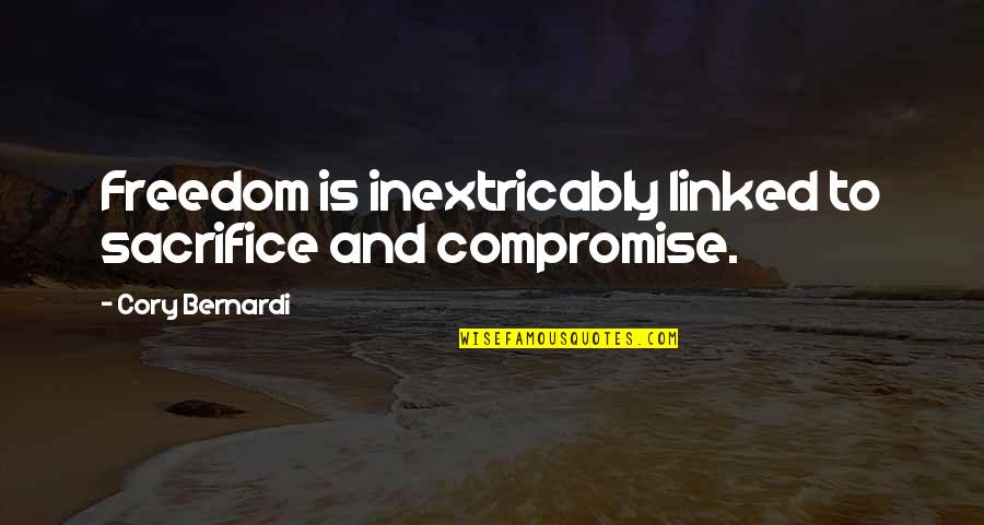 Expansionism Synonyms Quotes By Cory Bernardi: Freedom is inextricably linked to sacrifice and compromise. Expansionism Synonyms Quotes By Cory Bernardi: Freedom is inextricably linked to sacrifice and compromise.