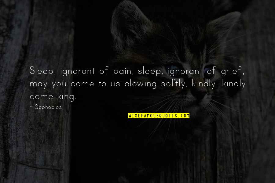 Expect Disappoint Quotes By Sophocles: Sleep, ignorant of pain, sleep, ignorant of grief,